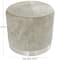 17" Gray Leather Patchwork Stool with Silver Metal Base